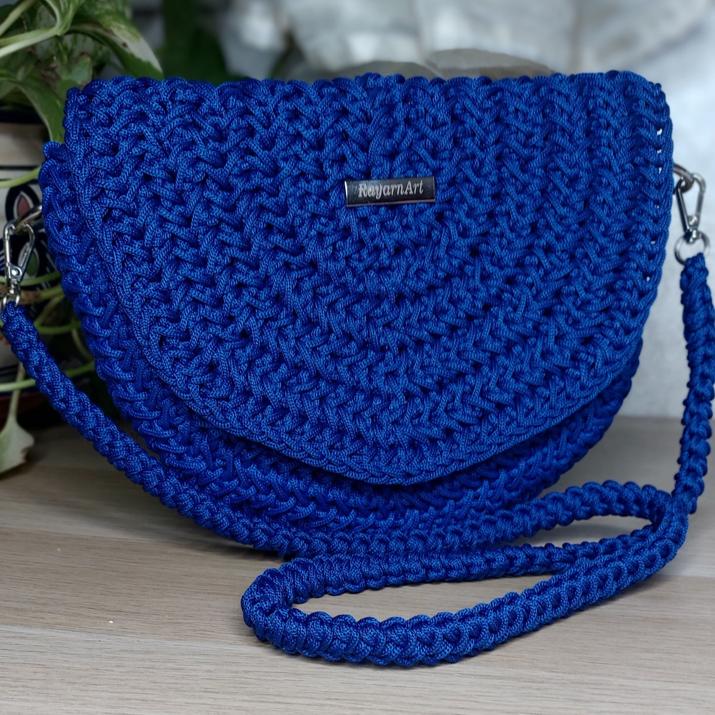 Royal Blue Half-moon bag