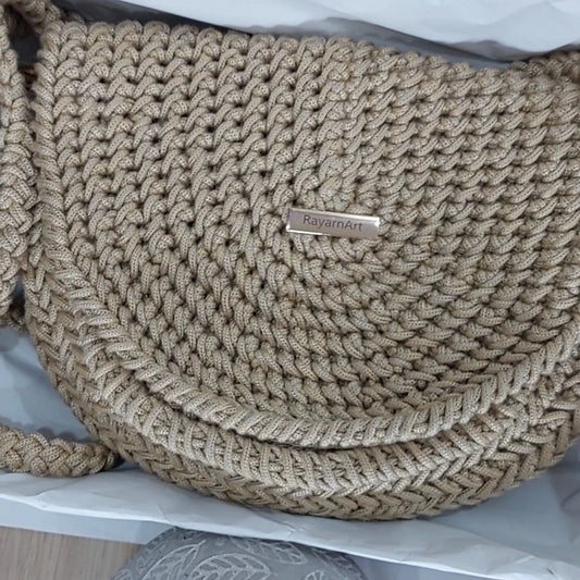 Light Caramel Half-Moon Bag