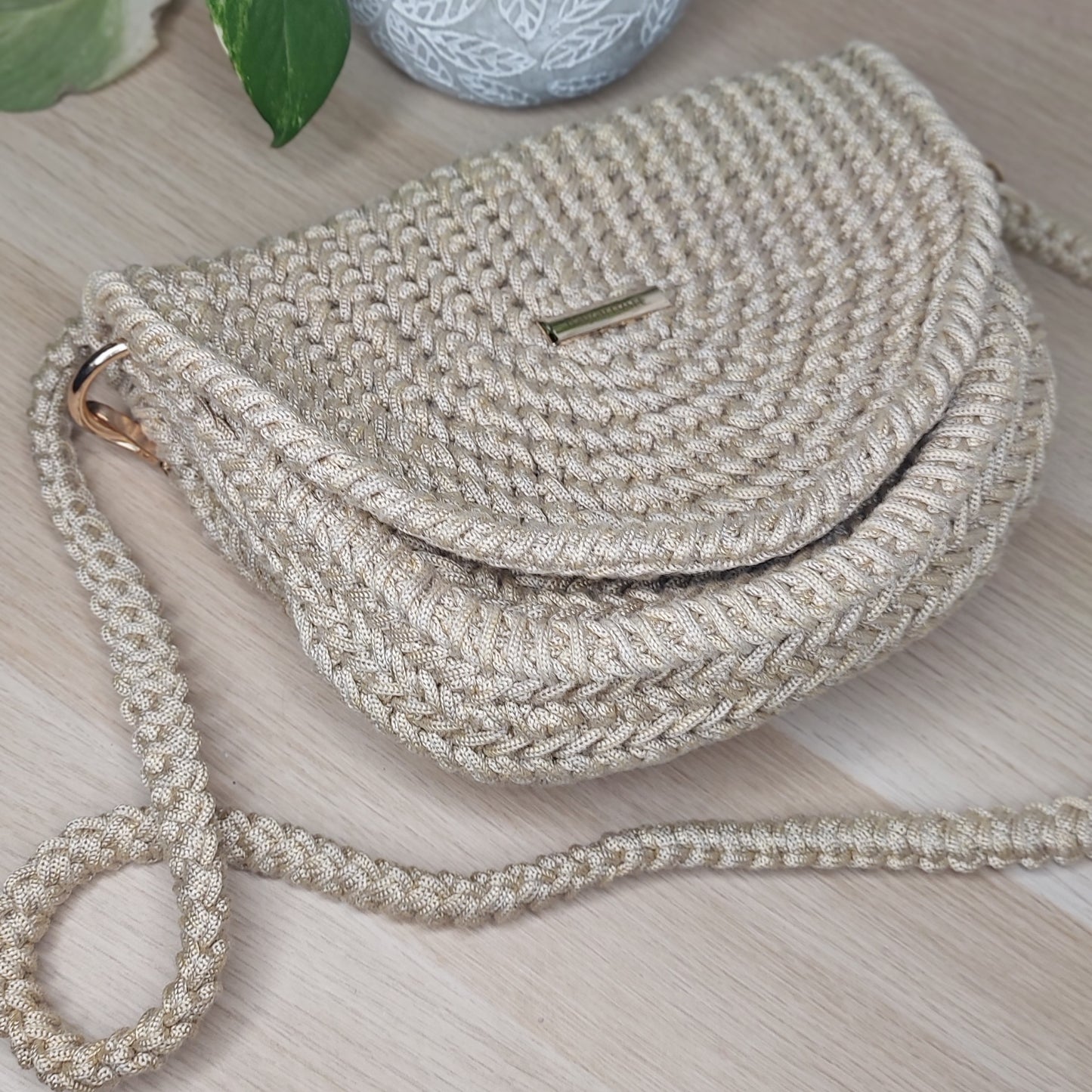 Light Caramel Half-Moon Bag