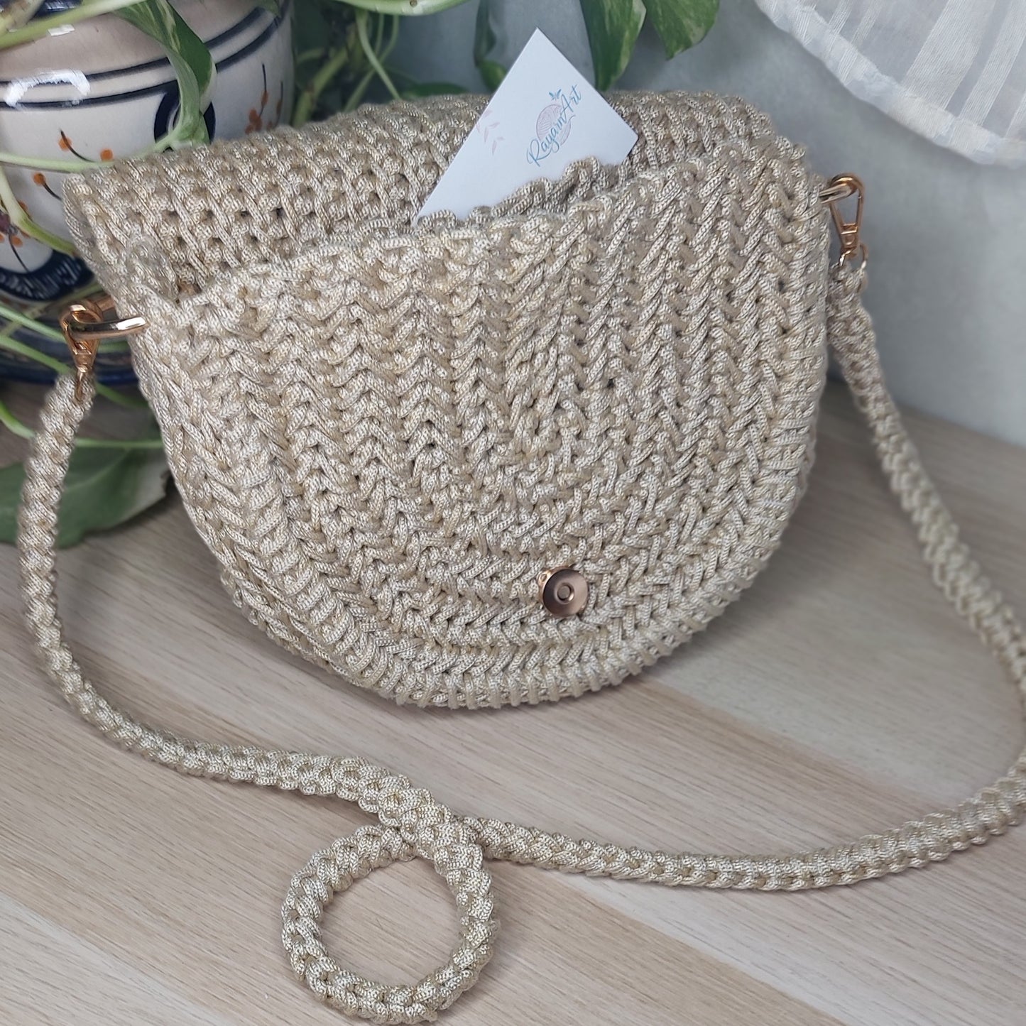 Light Caramel Half-Moon Bag